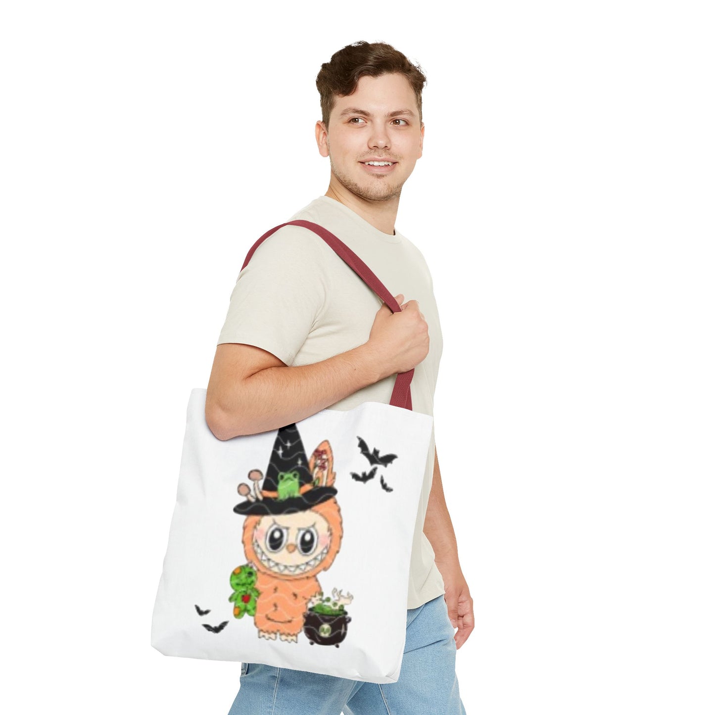 Halloween Tote Bag for Trick or Treating Labubu, Candy Bag, Halloween Treat Bag, Kids Halloween Bag, Halloween Party Favor