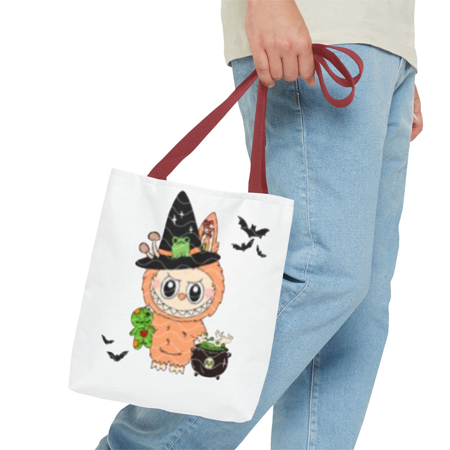 Halloween Tote Bag for Trick or Treating Labubu, Candy Bag, Halloween Treat Bag, Kids Halloween Bag, Halloween Party Favor