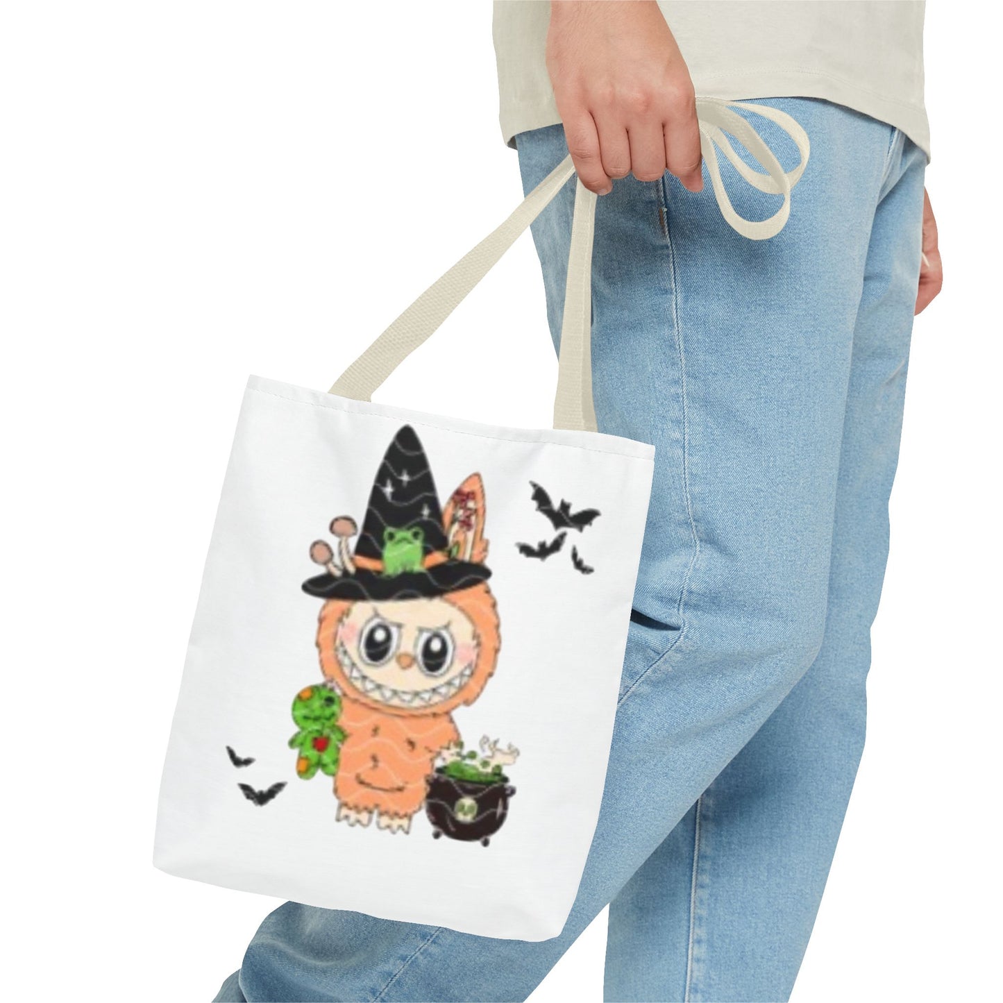Halloween Tote Bag for Trick or Treating Labubu, Candy Bag, Halloween Treat Bag, Kids Halloween Bag, Halloween Party Favor