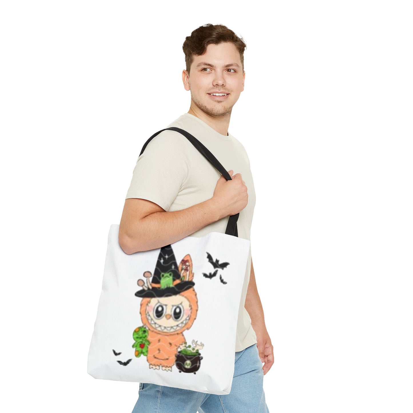 Halloween Tote Bag for Trick or Treating Labubu, Candy Bag, Halloween Treat Bag, Kids Halloween Bag, Halloween Party Favor