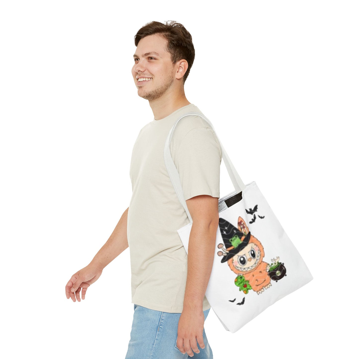Halloween Tote Bag for Trick or Treating Labubu, Candy Bag, Halloween Treat Bag, Kids Halloween Bag, Halloween Party Favor