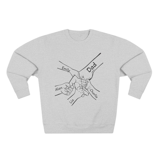 Family Bonding Crewneck Sweatshirt - Perfect for Dads, Unique Gift for Family Gatherings, Father's Day, Casual Comfort, Homewear