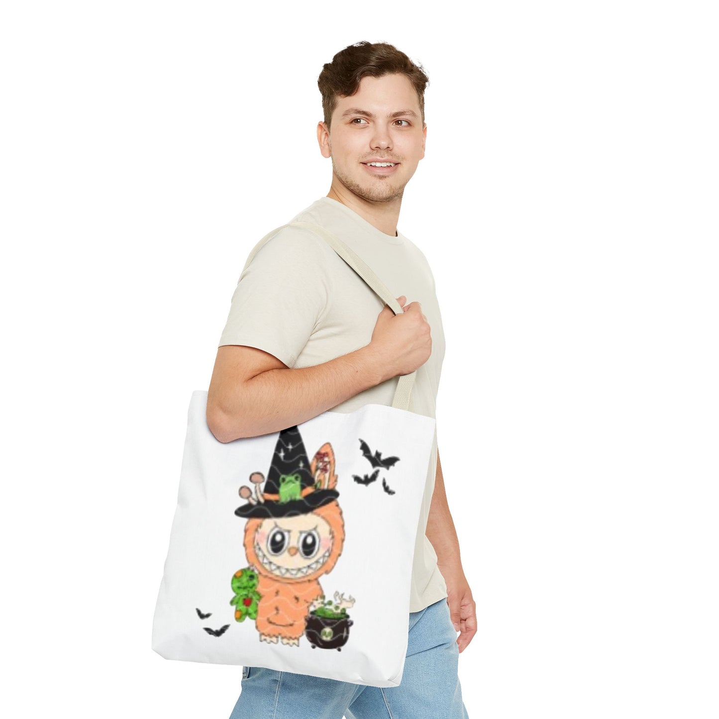 Halloween Tote Bag for Trick or Treating Labubu, Candy Bag, Halloween Treat Bag, Kids Halloween Bag, Halloween Party Favor