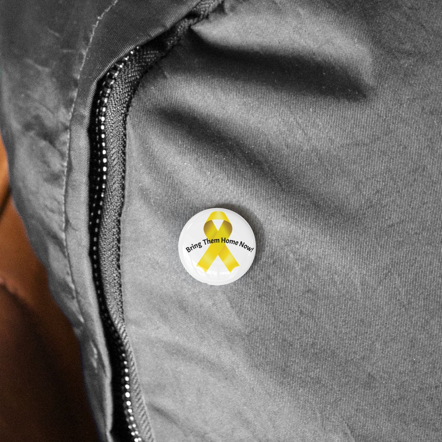 Supportive Yellow Ribbon Pins - Bring Them Home Now! - Awareness Buttons, Gift for Loved Ones, Military Support, Fundraising Events