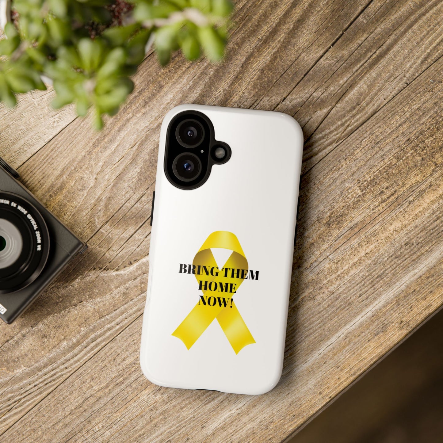 Yellow Ribbon Phone Case, Bring Them Home Now!, Support Military Families, Motivational Gift, Customizable Phone Cover